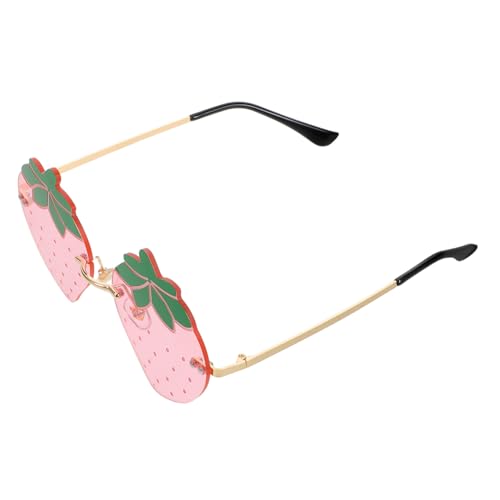 FOMIYES Rimless Erdbeer Sonnenbrille für Frauen Modische Transparente Party Sonnenbrille mit Klarem Sichtfeld für Festivals Musikveranstaltungen und Outdoor-aktivitäten FOMIYES Rimless Erdbeer Sonnenbrille für Frauen Modische Transparente Party Sonnenbrille mit Klarem Sichtfeld für Festivals Musikveranstaltungen und Outdoor-aktivitäten von FOMIYES