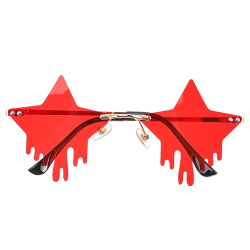 FOMIYES Rimless Stern Sonnenbrille Damen Herren UV Schutz Party Strand Festival Brillen für Teens Modisch Leicht und Individuell FOMIYES Rimless Stern Sonnenbrille Damen Herren UV Schutz Party Strand Festival Brillen für Teens Modisch Leicht und Individuell von FOMIYES