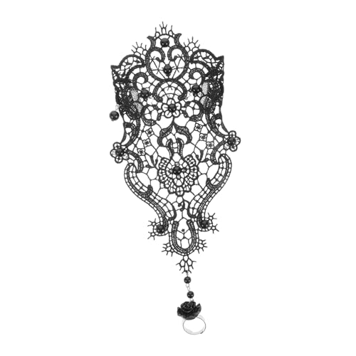 FOMIYES Ring Integriertes Armband Handkette Damen Manschettenarmbänder Hochzeitshandschuhe Für Die Braut Formale Abendhandschuhe Maskeradehandschuhe Stretch Manschettenarmbänder Armband von FOMIYES