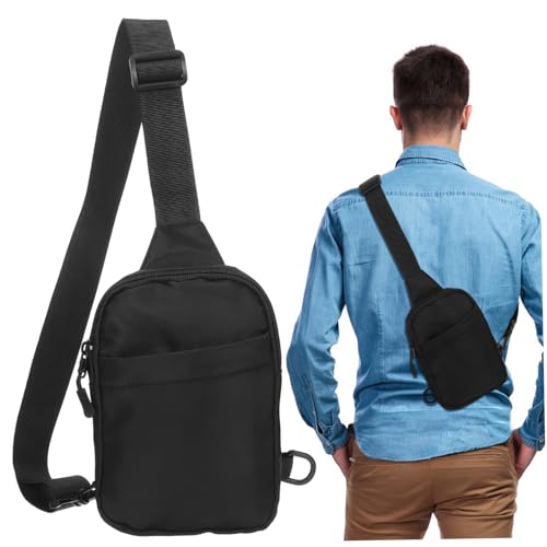 FOMIYES Robuste Oxford Umhängetasche Herren Damen Verstellbarer Gurt Sichere Reißverschluss Fanny Pack Bauchtasche Brusttasche für Outdoor Sport Reisen von FOMIYES
