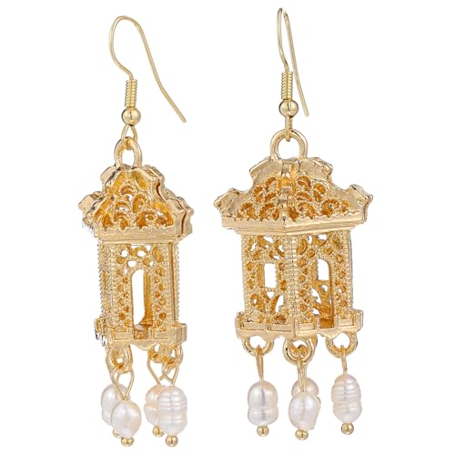 FOMIYES Romantische Damen Ohrringe Goldfarbene Dangler Ohrhänger mit Stilvollem Tassel Design für Party Alltag und von FOMIYES