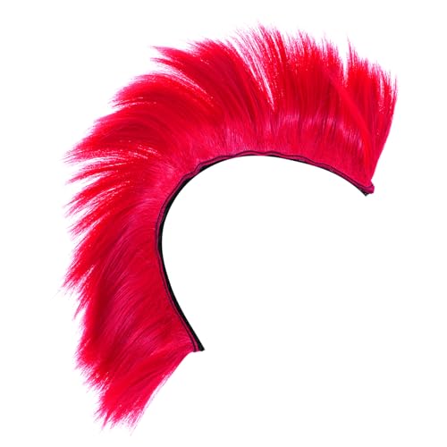 FOMIYES Helm Perücke Dekoration für Cosplay Irokesenschnitt Haarteil für Partys Flexible Perücke Hautfreundliches Material für Halloween und Festivals von FOMIYES