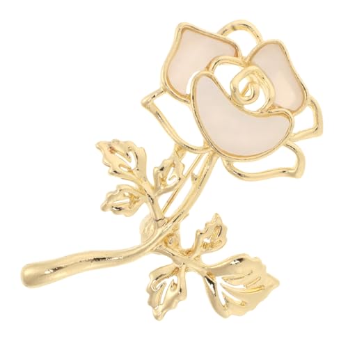 FOMIYES Rosenblumen Brosche Damen Anstecknadel aus Robustem Zinklegierung Schmuck für Hochzeit Party Abendkleidung Vielseitiges Accessoire für Frauen von FOMIYES