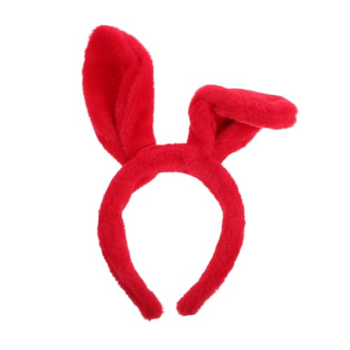 FOMIYES Rotes Hasenohren-stirnband Für Mädchen Flauschige Kaninchenohren Kopfband Für Cosplay Ostern Und Weihnachten Bequemes Und Sicheres Accessoire Für Partys Und Festliche Anlässe von FOMIYES