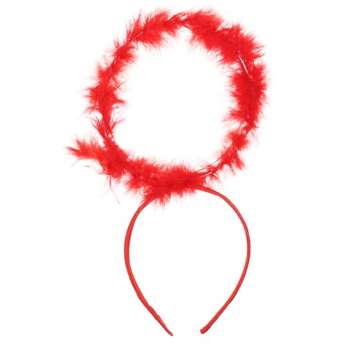 FOMIYES Rotes Stirnband Haarreif Kopfschmuck Cosplay Kostüm Party Haarschmuck für Halloween Karneval Weihnachten Festliche Anlässe und Bühnenauftritte von FOMIYES