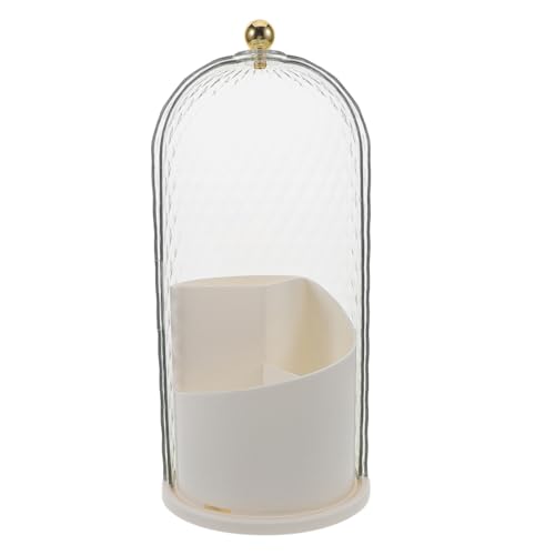 FOMIYES Rotierende Hautpflege-organizer Pinselhalter Aus Transparenter Make-up-halter Mit Deckel Drehbare Kosmetik-aufbewahrungsbox Für Schminktisch Und Arbeitsplatte Organizer Für von FOMIYES