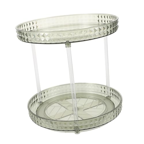 FOMIYES Rotierender Hautpflege-organizer Für Kosmetiktablett Aufbewahrungstablett Für Lotionen Drehbarer Kosmetik-schminktisch Schminktisch-aufbewahrungstablett Drehteller von FOMIYES