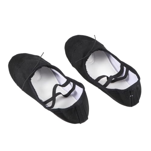 FOMIYES Rutsch Tanzschuhe aus Canvas für Erwachsene Leicht Elastisch mit Rutschfester Sohle Geeignet für Ballett Yoga und Verschiedene Tanzarten Größenvielfalt Schwarz von FOMIYES