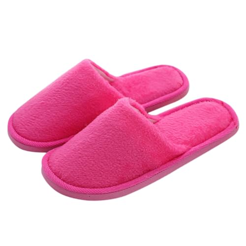 FOMIYES Rutschfeste Warme Baumwoll Hausschuhe mit Plüschfutter für Damen und Herren Flauschige Indoor Slipper Atmungsaktiv Komfortabel Langlebig Geeignet für Kalte Wintertage von FOMIYES