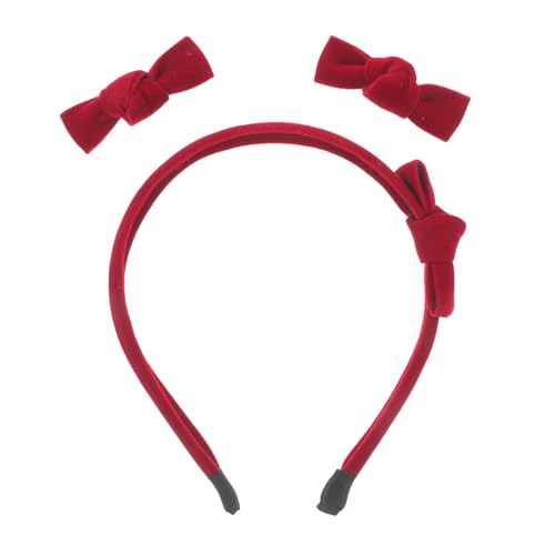 FOMIYES Samt Haarreif mit Schleife Weicher Bowknot Haarreif mit Haarklammern Modisches Haarband für Frauen und Mädchen Vielseitig für Party Alltag und Fotoshooting Haaraccessoires von FOMIYES
