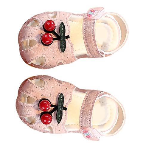 FOMIYES Sandalen Sommer Mädchen Weiche Sohle Atmungsaktive Barfußschuhe mit Kirschmuster für Junge Mädchen von FOMIYES