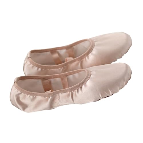 FOMIYES Satin Ballettschläppchen Damen Ballettschuhe mit Stretchband Leicht Atmungsaktiv Für Anfänger Profis als Geschenk von FOMIYES