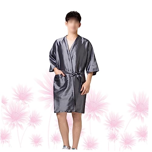 FOMIYES Salonrobe Client-umhänge Kimono Mit Haarumhang Friseurkittel Frauen Friseurkleid Salonschürze Frisierkittel Kunden Kleider Frisiermantel Kleiderschürze Morgenmantel Damen Kosmetik von FOMIYES