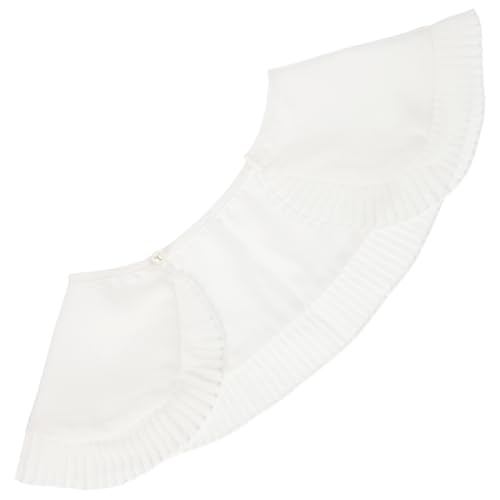 FOMIYES Schal falscher Kragen gefälschter Kragen des Frauenhemdes gefälschter Kragen für Polyester falsches falscher Hemdkragen gefälschte Rüschenkragen Weiß von FOMIYES