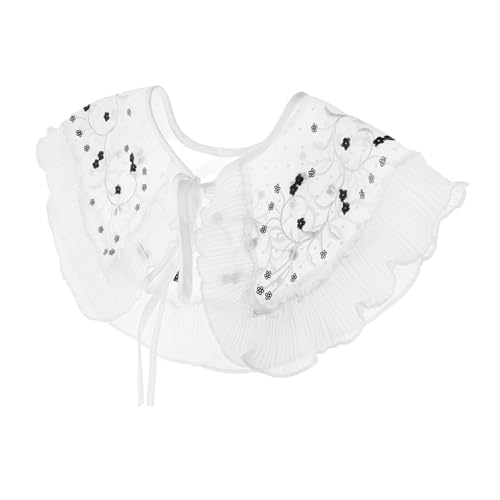 FOMIYES Eleganter Falscher Kragen Damen Abnehmbarer Nylonkragen Stilvoller Fake Hemdkragen Modischer Krageneinsatz für Verschiedene Outfits Zarter Falscher Halskragen für Damen von FOMIYES