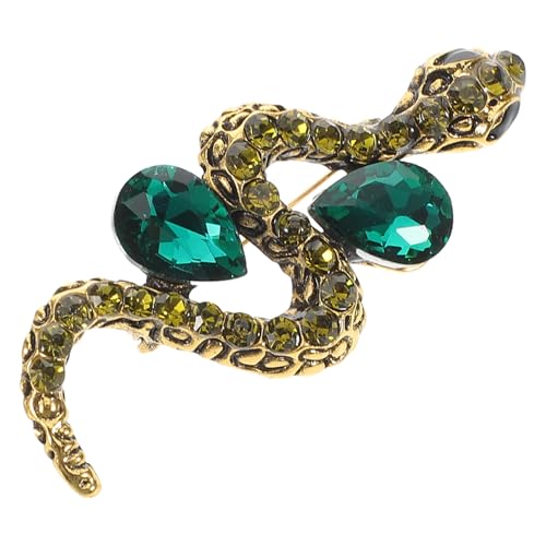 FOMIYES Schlangenbrosche für Damen Herren Funkelnde Tierbrosche mit Eleganter Anstecker für Jacken Schals Hüte Vielseitiges Schmuckaccessoire für Verschiedene Anlässe von FOMIYES
