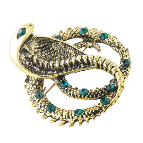 FOMIYES Schlangenbrosche Metall Strass Dekorative Brosche für Frauen Vintage Reversnadel in Schlangenform für Kleider und Schals von FOMIYES
