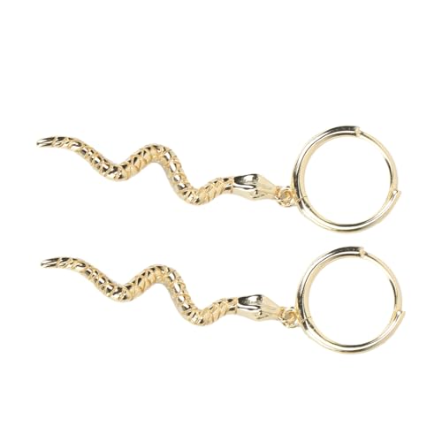 FOMIYES Schlangenohrringe Damen Goldfarben Modische Lange Ohrringe Aus Filigraner Ohrschmuck Für Frauen Stilvolle Ohrhänger Für Alltag Und Feiertage von FOMIYES