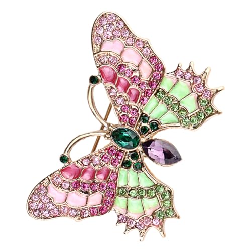 FOMIYES Schmetterling Brosche Anstecknadel Damen Emaille Pin Strass Retro Vintage Stil für Kleidung Taschen Hüte Festlicher Schmuck Langlebig und Sicher von FOMIYES
