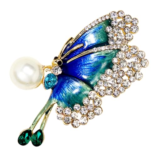 FOMIYES Schmetterling Brosche Damen mit Funkelnden Strasssteinen Dekorativer Anstecknadel für Kleidung Schals Hüte und Mäntel Modisches Accessoire für Vielseitige Outfits von FOMIYES