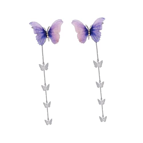 FOMIYES Schmetterlings Haarspangen Für Frauen Stilvolle Haarnadeln Mit Quaste Handgefertigter Haarschmuck Stilvolle Seitliche Haarclips Accessoire Für Hochzeiten Und Partys von FOMIYES