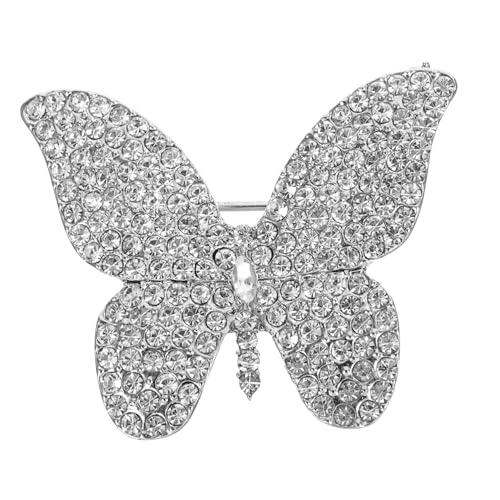 FOMIYES Schmetterlings Brosche Strass Schmetterling Retro Anstecknadel Für Frauen Und Mädchen Hochzeitsbankett Partykleid Strickjacke Hut Schal Rock Zubehör von FOMIYES