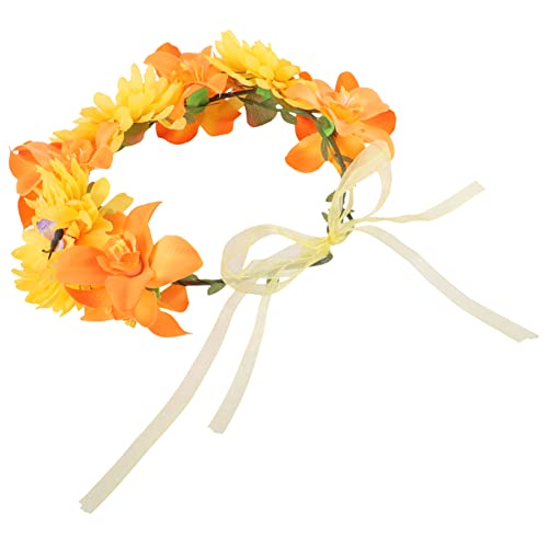 FOMIYES Schmetterlingsblumen-stirnband Hawaiianische Blumenkrone Blumenkopfschmuck Haarschmuck Hawaiianische Party-haar- Kopfschmuck Für Die Haarbänder Blütenkopf Mädchen Die Blumen Stoff von FOMIYES