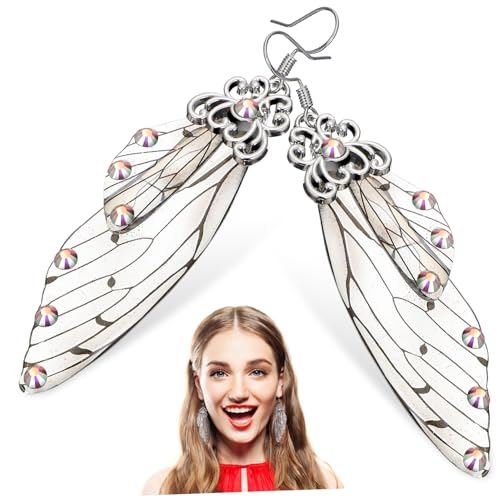 FOMIYES Schmetterlingsflügel Ohrringe Damen Lang Zarte Bohemian Dangle Ohrhänger Schmuck für Hochzeit Party von FOMIYES