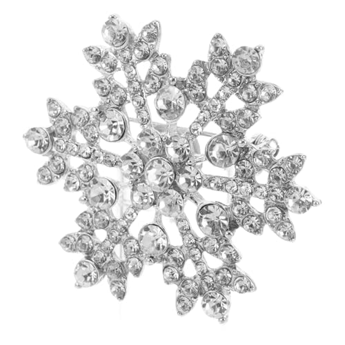 FOMIYES Schneeflocken brosche mit Funkelnden Hochwertige Zinklegierung Elegante Anstecknadel für Frauen Festlicher Schmuck zu Weihnachten Ballkleid Schal und Jacke von FOMIYES