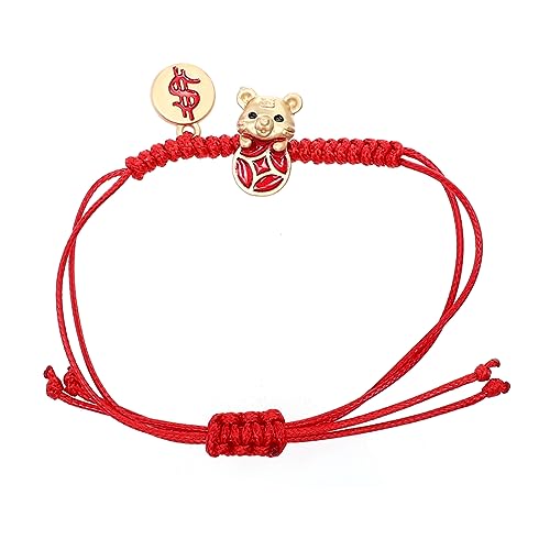 FOMIYES Schnurarmband für Jahr Tigers Handgefertigtes Verstellbares Armband Geflochtenem Material als Glücksbringer für Damen und Herren für Neujahr und Besondere Anlässe von FOMIYES