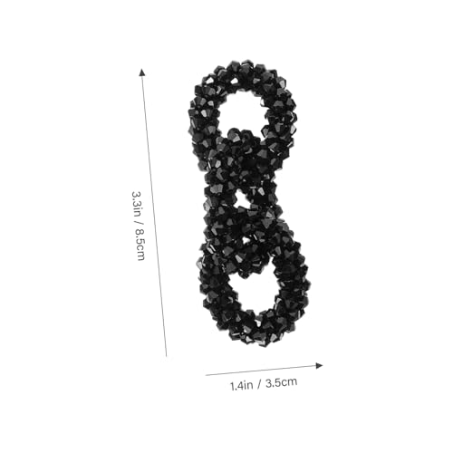 FOMIYES Schuhclips Damen Handgefertigt Schuhschmuck Schuhdekoration Hochzeit Party Zubehör Schwarz Flexible Anbringung Simple Struktur von FOMIYES