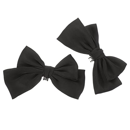 FOMIYES Schuhclips Schleife Stoff Wiederverwendbare Schuhschmuck Deko für Damen High Heels Flache Schuhe Sandalen Hochzeit Party Abschlussfeier Leicht und Vielseitig Einsetzbar Schwarz von FOMIYES