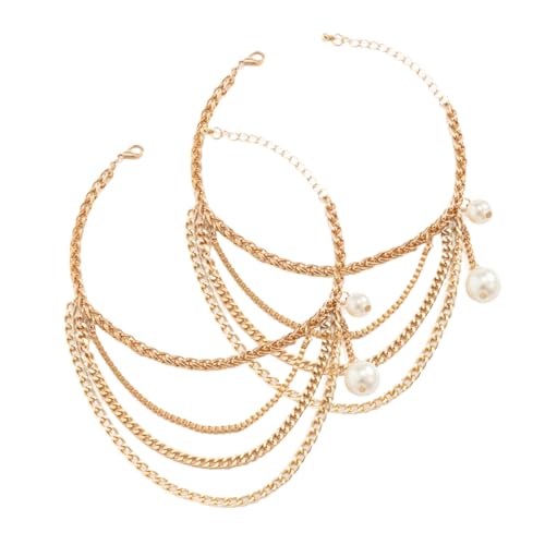 FOMIYES Schuhketten mit Mehrlagigem Quasten Design Fußkette für Damen Vielseitiger Schuhschmuck für High Heels und Stiefel Auffällige Ankle Bracelets für Alltag und Party von FOMIYES