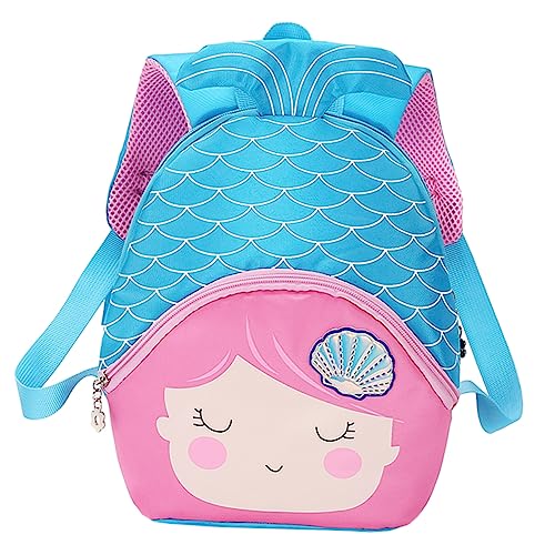 FOMIYES Schulrucksack Mit Meerjungfrauenmuster Für Junge Mädchen Großes Fassungsvermögen Aus Nylonmaterial Cartoon-Rucksack Als Schultasche Oder Reisegepäck von FOMIYES