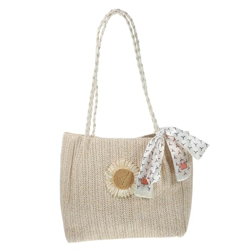 FOMIYES Schultertasche Damen Geflochtene Crossbody Tasche Weiß Leicht Tragbar Kompakt Für Alltag Reisen Kleine Umhängetasche von FOMIYES