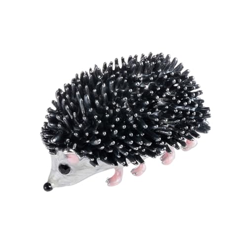 FOMIYES Schwarze Alloy Brosche Damen Anstecknadel Igel Design Schmuck Lapel Pin für Kleider Strickjacken und Festliche Outfits I Dress Accessories Geschenkidee von FOMIYES
