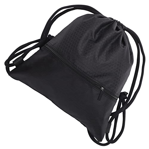 FOMIYES Schwarze Balltasche Aus Nylon-netzmaterial Groß Und Langlebig Mit Kordelzugverschluss Für Basketball Kleidung Sportausrüstung Schuhe Und Handtücher Für Herren Und Damen Beim Sport von FOMIYES