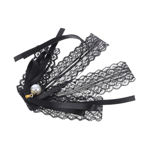 FOMIYES Schwarze Damen Broschen Schleifenbrosche mit Nadeln Vorgebundene Bowknot Fliege Eleganter Stoff Broschenclip für Blusen Kleider Festliche Anlässe Wie Hochzeiten und Partys von FOMIYES
