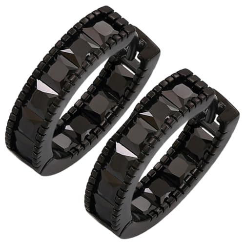 FOMIYES Schwarze Punk Creolen Ohrstecker für Herren Damen Ohrringe mit Individuellem Stil Leicht und für Festivals Alltag Cosplay und Besondere Anlässe von FOMIYES