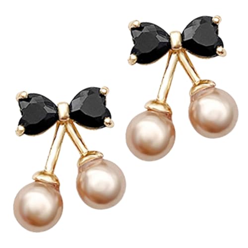 FOMIYES Schwarze Schleifen Ohrstecker Damen Leicht und Komfortabel Modische Schmuckgeschenke für Party Alltag und Besondere Anlässe von FOMIYES