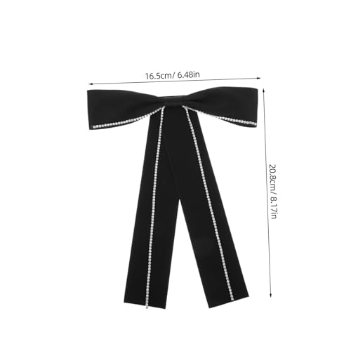 FOMIYES Schwarze Stoff schleifenbrosche Damen Vorgebundene Fliege Anstecknadel Modisches Hemd accessoire für Party Zeremonie und Uniform Schmuck von FOMIYES