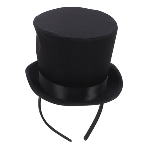 FOMIYES Schwarzer Kleiner Zylinderhut Partyhut Leicht und Bequem Festlicher Banquet Hut für Karneval Fasching Bühnenkostüm und Cosplay Zubehör von FOMIYES