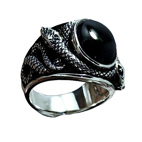 FOMIYES Schwarzer Schlangenring Für Damen Kreativer Fingerring Mit Tiermotiv Exquisiter Modeschmuck Als Fingeraccessoire von FOMIYES