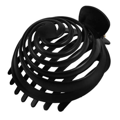FOMIYES Schwarzer Resin Haarknoten Clip Rundes Rutschfestes Spiral Haarhalter für Damen Leichter Tragbarer Dutt Former für Alltag Partys und Hochzeiten Stabiler Haarschmuck von FOMIYES