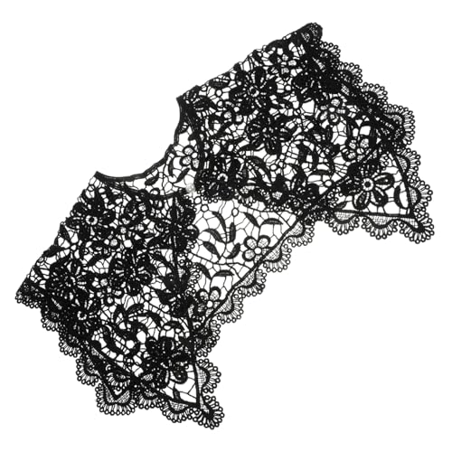 FOMIYES Schwarze Spitzenkragen Für Damen Gefälschter Kragen Mit Blumenmuster Passend Zu Kleidern Westen Hemden Und Anderen Oberteilen Atmungsaktiv Und Modisch Für Partys Hochzeiten Und and von FOMIYES
