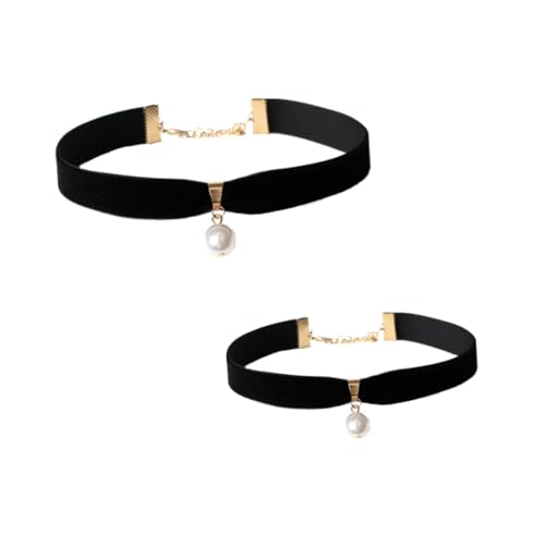 FOMIYES Schwarzes Samt Perlen Choker Kurz Elegant Modisch Für Alltag Party Hochzeit FOMIYES Schwarzes Samt Perlen Choker Kurz Elegant Modisch Für Alltag Party Hochzeit von FOMIYES