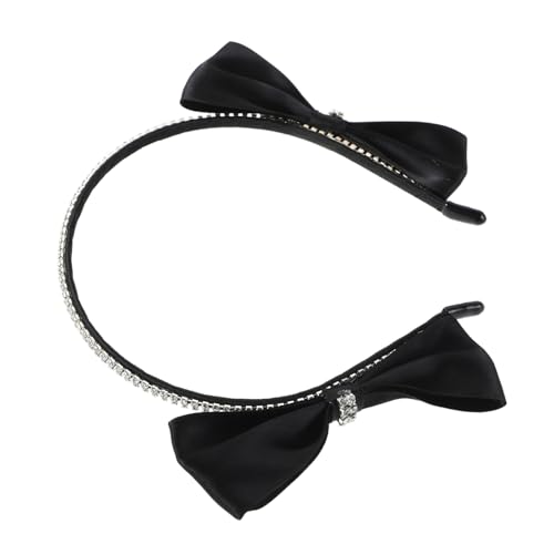 FOMIYES Schwarzes Strass Schleifen Haarband Damen Non Slip Jeweled Headband mit Feiner Verarbeitung und Charmantem Design für Alltag Party und Fotoshootings von FOMIYES