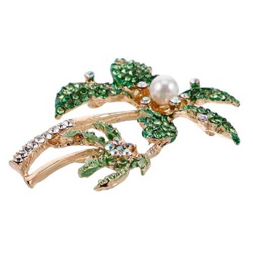 FOMIYES Shiny Rhinestone Kokosnussbaum Brosche Damen Anstecknadel Modisches Accessoire für Kleid Schal Mantel Geschenkidee für Frauen und Mädchen von FOMIYES