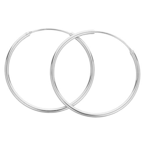 FOMIYES Silber Creolen Damen Große Rund Ohrringe Retro Vintage Stil Elegant Schmuck für Alltag und Events von FOMIYES