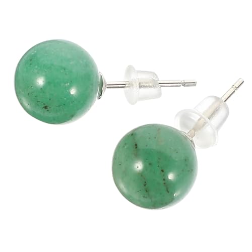 FOMIYES Silber Ohrstecker Damen Jade Ohrringe Vintage Schmuck Elegant Leicht Party Geschenk von FOMIYES